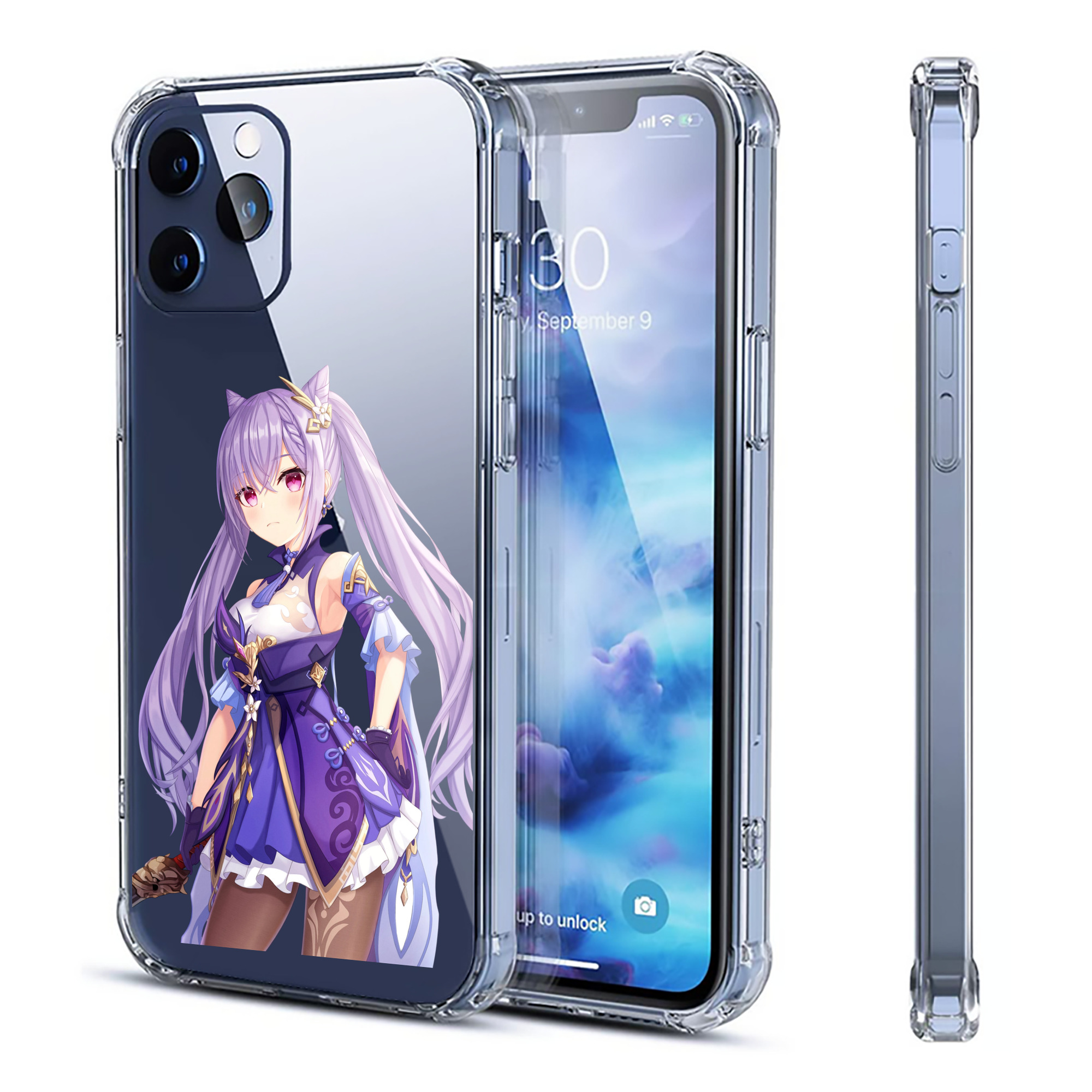 げんし神 刻晴 こくせい genshin Kokusei 【iPhone 12シリーズ対応】透明スマホケース（クリアソフトケース）